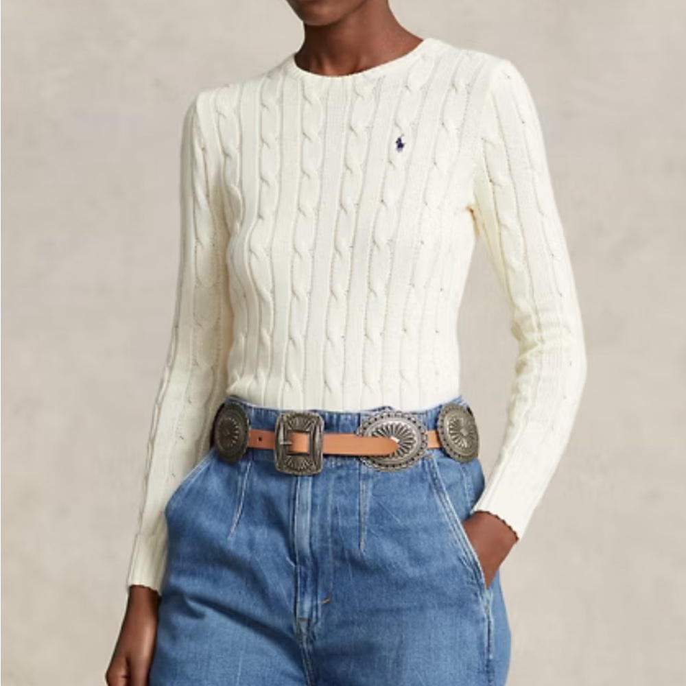 Ralph Lauren Cable-Knit 100% Cotton Crewneck